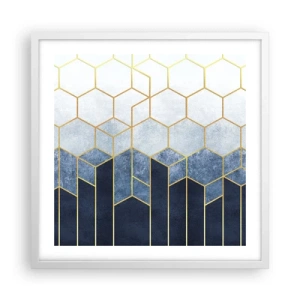 Poster in einem weißen Rahmen - Komposition im synkopischen Rhythmus - 50x50 cm