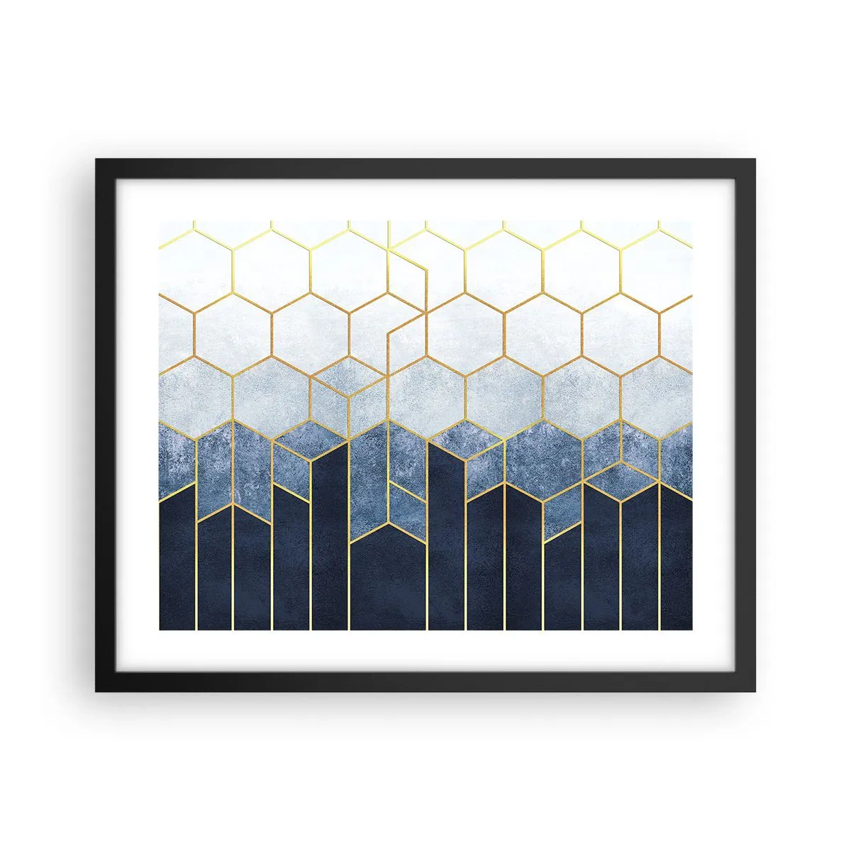 Poster in einem schwarzem Rahmen - Komposition im synkopischen Rhythmus - 50x40 cm