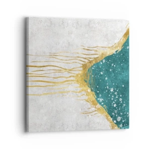 Bild auf Leinwand - Leinwandbild - Goldene Flut - 30x30 cm
