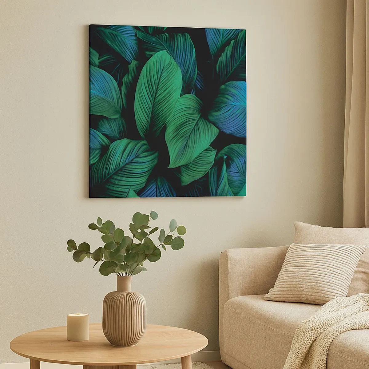 Bild auf Leinwand - Leinwandbild - In der grünen Menge - 30x30 cm