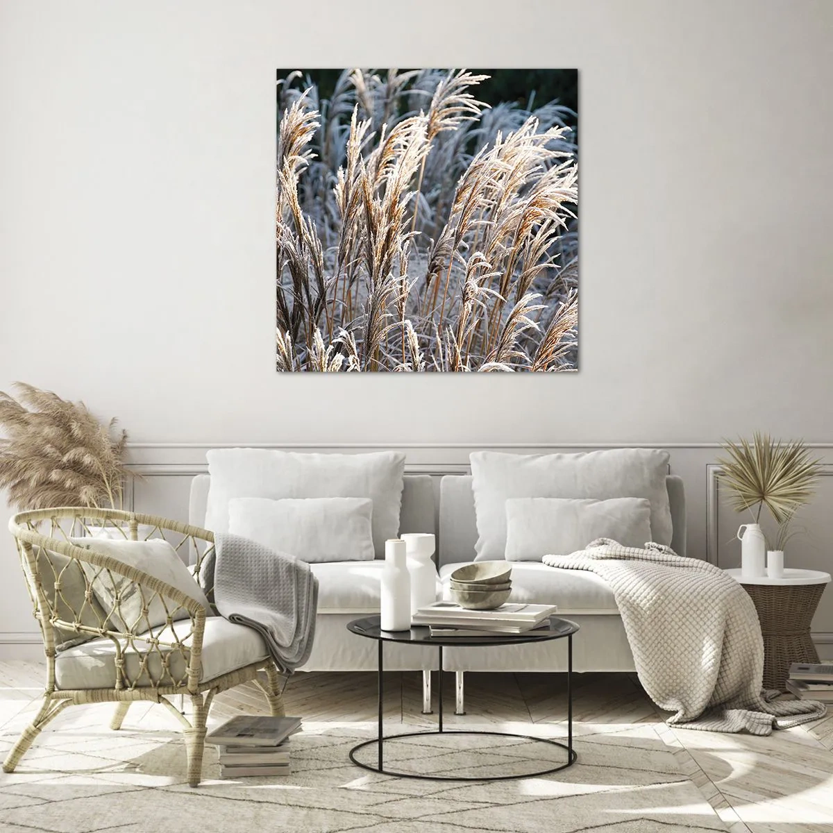 Glasbild - Bild auf glas - Gekleidet mit Frost - 60x60 cm