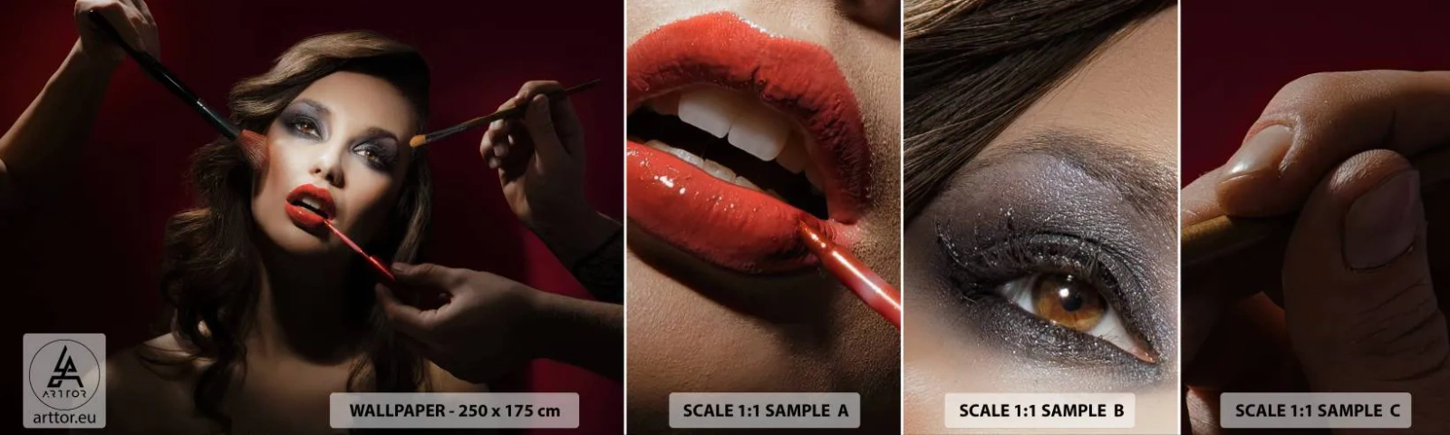 Fototapeten Muster Selbstklebend Deluxe Sticker - Verträumt schön - Frau, Bilden, Darstellerin - 100x30 cm