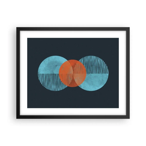 Poster in einem schwarzem Rahmen - Symmetrische Komposition - 50x40 cm