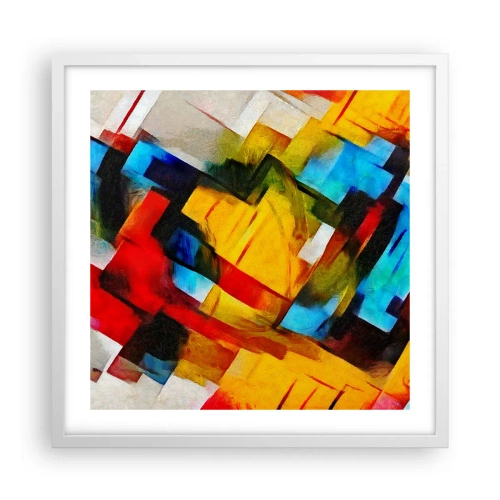 Poster in einem weißen Rahmen - Ein bunter Interleaver - 50x50 cm