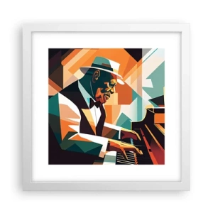 Poster in einem weißen Rahmen - Alles vom Jazz - 30x30 cm