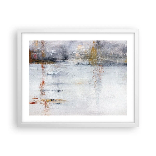 Poster in einem weißen Rahmen - Hinter dem Luftvorhang - 50x40 cm