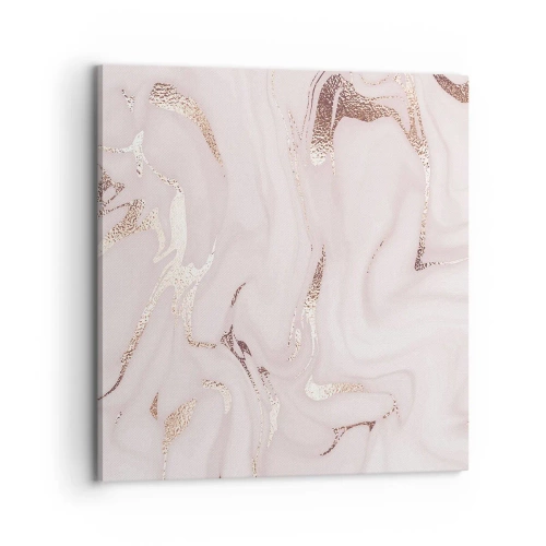 Bild auf Leinwand - Leinwandbild - In einem rosa Schal - 70x70 cm