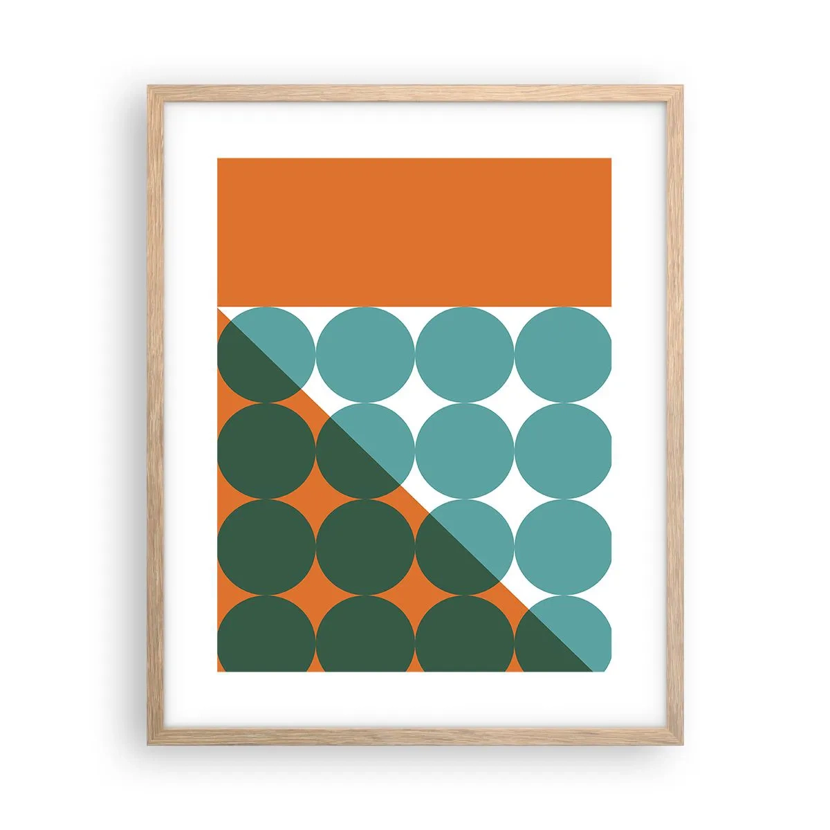 Poster in einem Rahmen aus heller Eiche - Nach oben und schräg - 40x50 cm