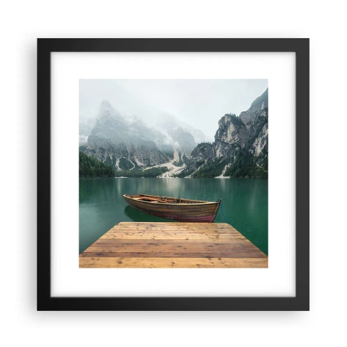 Poster in einem schwarzem Rahmen - Und die stolzen Felsen der Stirn - 30x30 cm