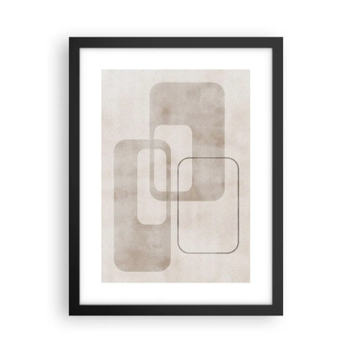 Poster in einem schwarzem Rahmen - Geometrische Fuge - 30x40 cm