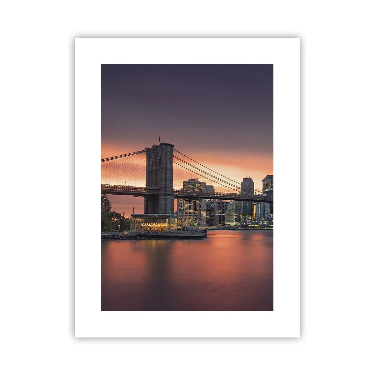 Poster - Eingetaucht in lila Stille - 30x40 cm