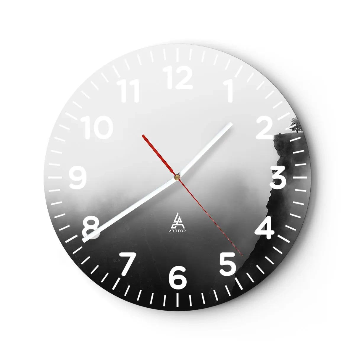 Wanduhr - Glasuhr - Am Rande der Welt - 40x40 cm