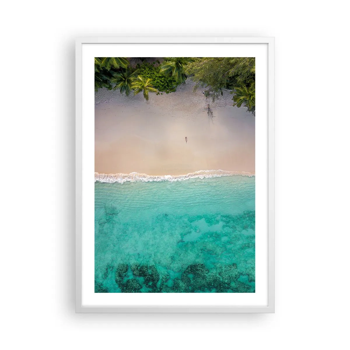Poster in einem weißen Rahmen - Paradiesstrand - 50x70 cm