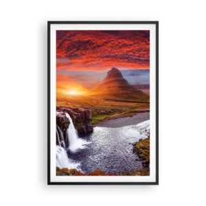 Poster in einem schwarzem Rahmen - Ein Blick auf Mittelerde - 61x91 cm