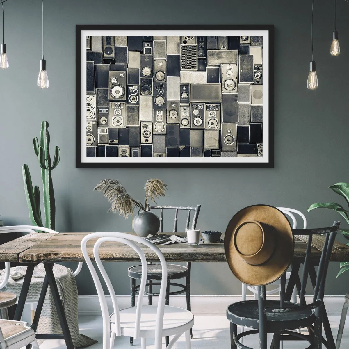 Poster in einem schwarzem Rahmen - Und es ist alles in Ordnung - 91x61 cm