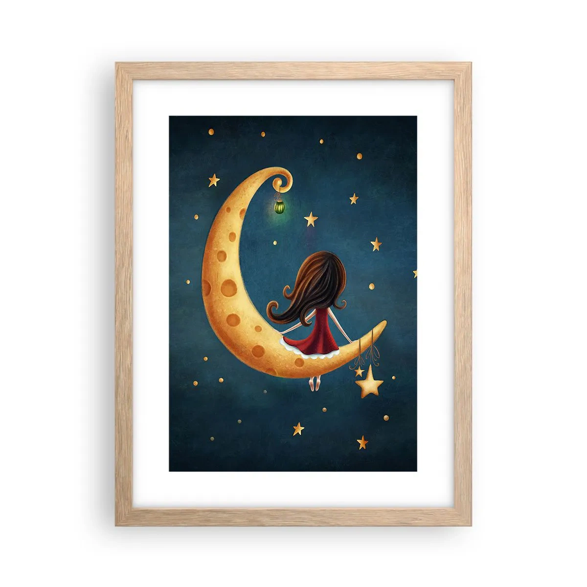 Poster in einem Rahmen aus heller Eiche - Einmal… - 30x40 cm