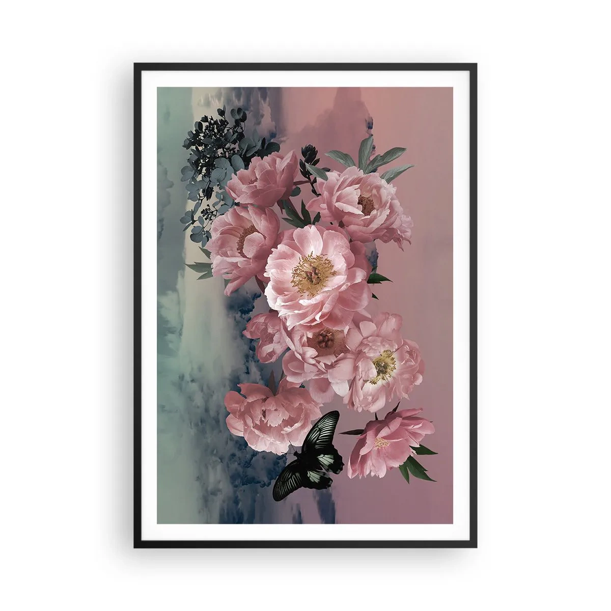 Poster in einem schwarzem Rahmen - Der Höhepunkt der Romantik - 70x100 cm