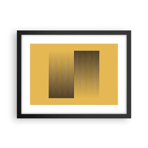 Poster in einem schwarzem Rahmen - Quadratur der Gegensätze - 40x30 cm