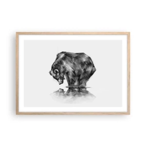 Poster in einem Rahmen aus heller Eiche - Schön, jemanden in der Nähe zu sehen - 70x50 cm