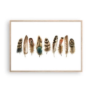 Poster in einem Rahmen aus heller Eiche - Eine federleichte Variante - 100x70 cm