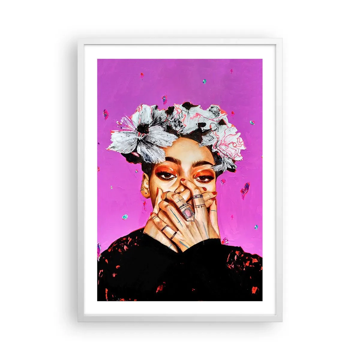 Poster in einem weißen Rahmen - Bisschen verrückt - 50x70 cm