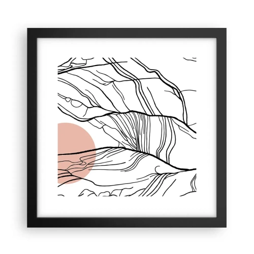 Poster in einem schwarzem Rahmen - In einem Netz aus Zweigen - 30x30 cm