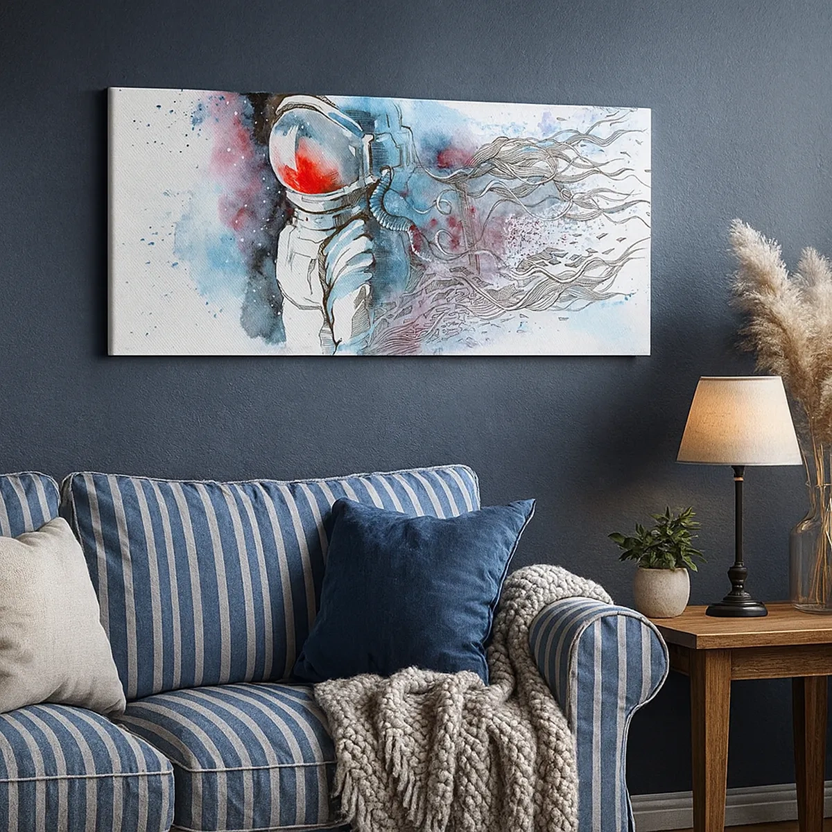 Bild auf Leinwand - Leinwandbild - Allein mit Platz - 30x30 cm