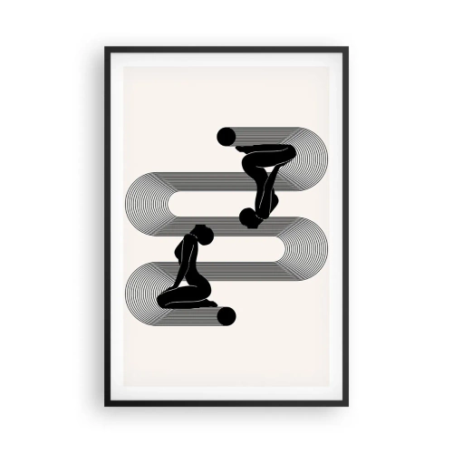 Poster in einem schwarzem Rahmen - Sinnliche Symmetrie - 61x91 cm