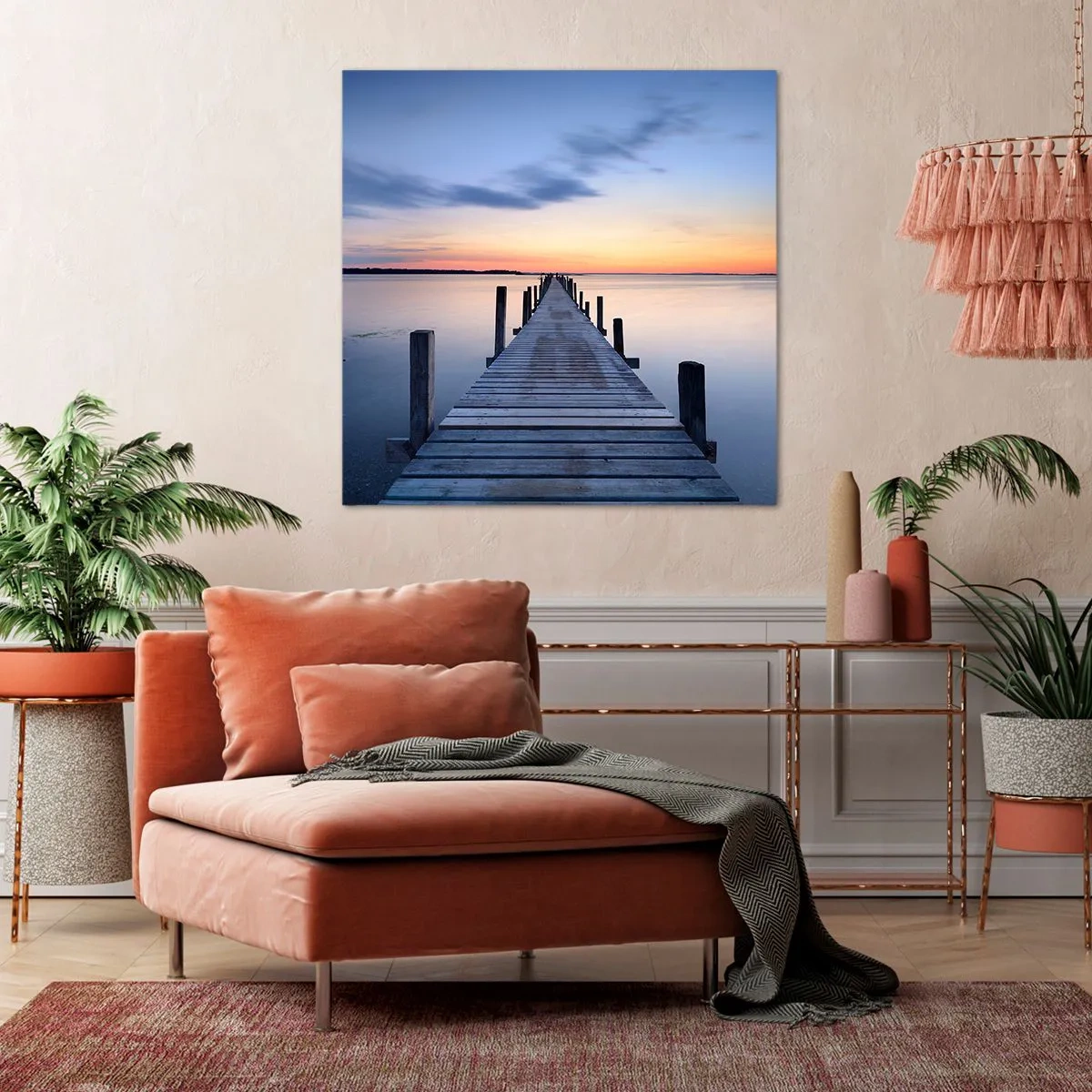 Bild auf Leinwand - Leinwandbild - Die Ruhe einer heiteren Dämmerung - 40x40 cm