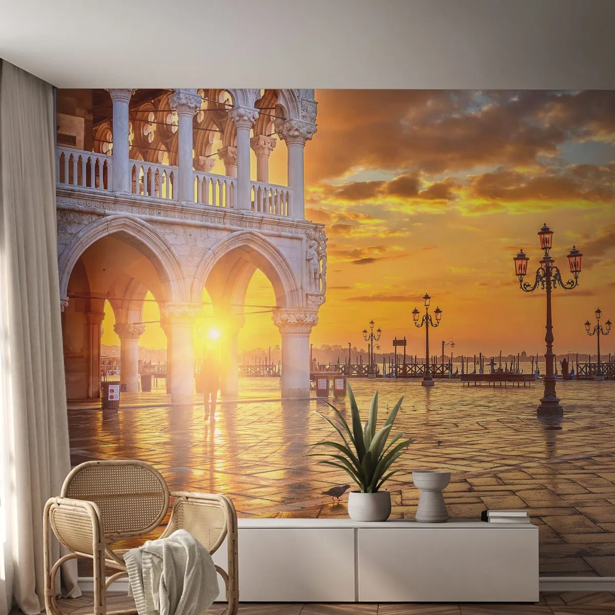 Fototapete Standard Eco - Wo sind alle? - Stadt, Venedig, Die Architektur - 400x280 cm