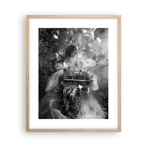 Poster in einem Rahmen aus heller Eiche - Mutter selbst - Natur - 40x50 cm