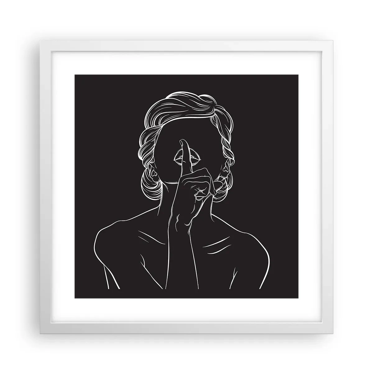 Poster in einem weißen Rahmen - Schönheit erblüht in der Stille - 40x40 cm