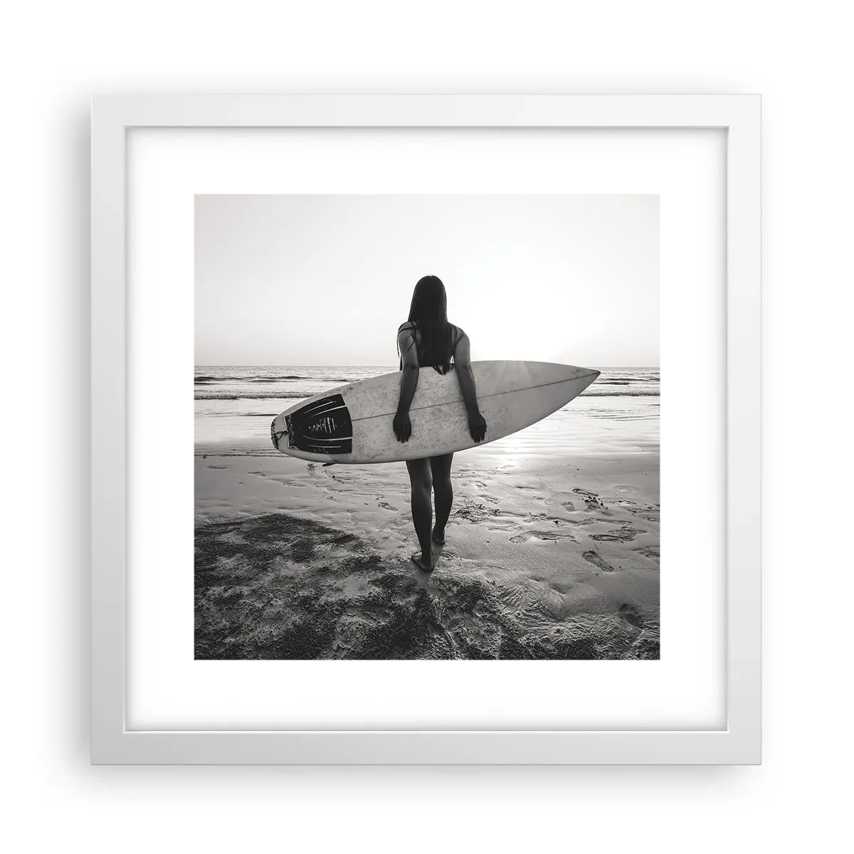 Poster in einem weißen Rahmen - Die Tochter der Meereswelle - 30x30 cm