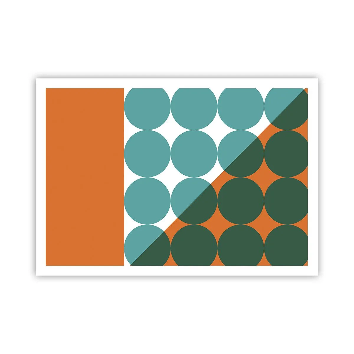 Poster - Geometrische Muster in Kontrastfarben - 100x70cm - Nach oben und schräg - Moderne Wanddekoration für Wohnzimmer und Schlafzimmer ARTTOR