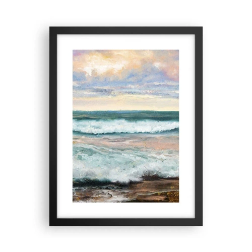 Poster in einem schwarzem Rahmen - Hier werden Sie Ihre Seele baumeln lassen - 30x40 cm