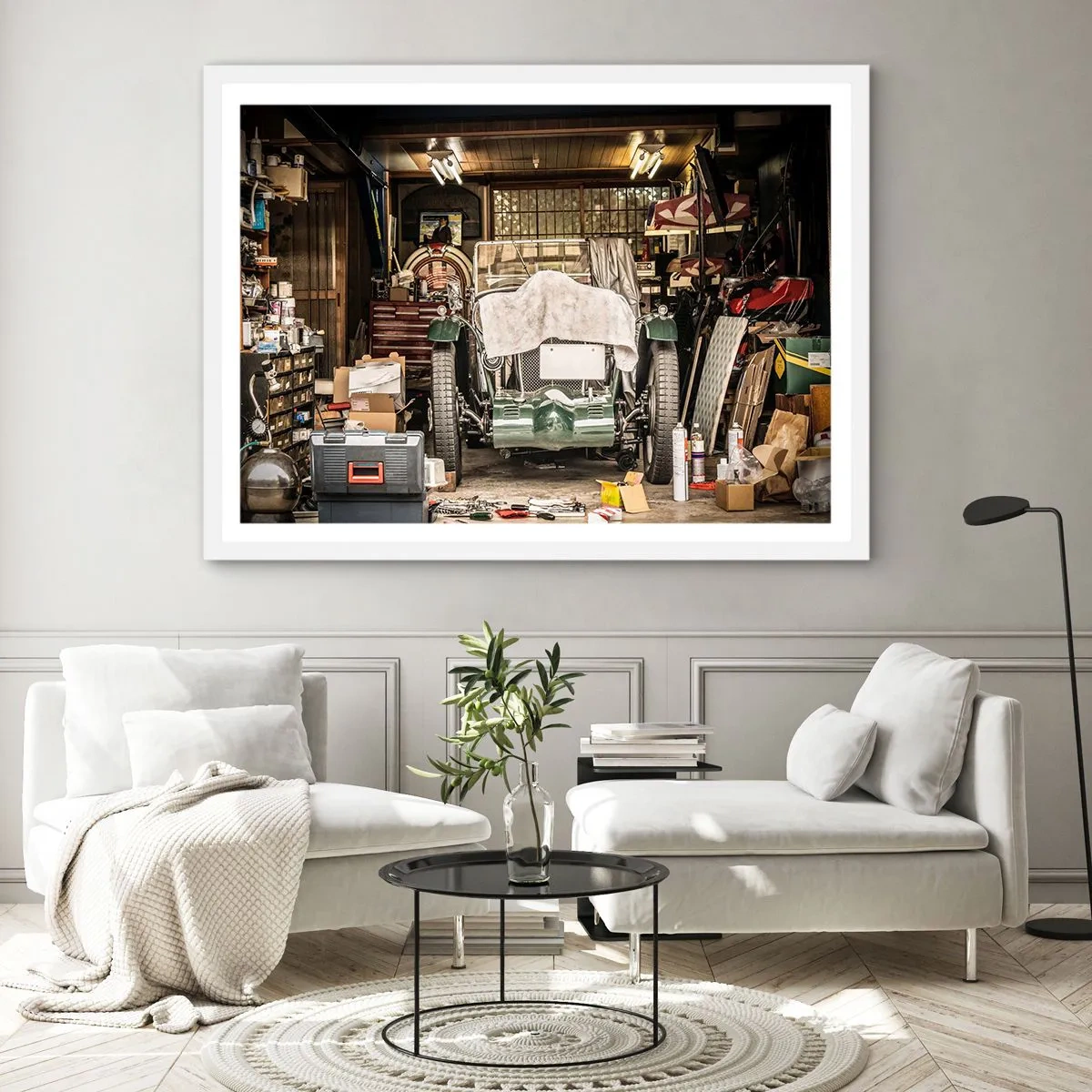 Poster in einem weißen Rahmen - Zurück in die Vergangenheit - 40x30 cm