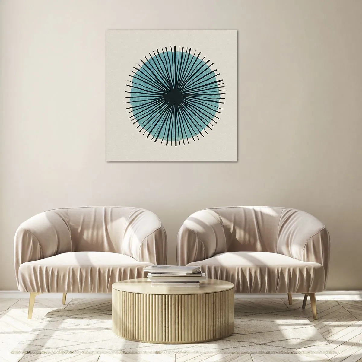 Glasbild - Bild auf glas - Strahlend im Blau - 50x50 cm