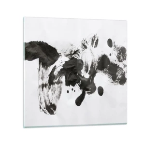 Glasbild - Bild auf glas - Obwohl das Wahnsinn ist, steckt darin eine Methode? - 60x60 cm