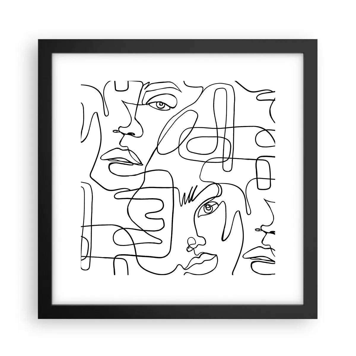 Poster in einem schwarzem Rahmen - In verworrenen Gefühlen - 30x30 cm