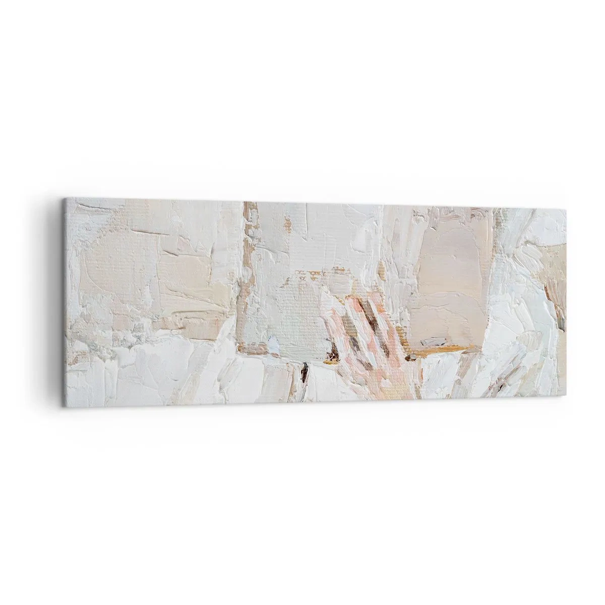 Bild auf Leinwand - Leinwandbild - Ein impressionistisches Gemälde einer Hand, die ein offenes Buch hält. - 140x50cm - In einer anderen Welt - Moderne Wanddekoration für Wohnzimmer und Schlafzimmer ARTTOR