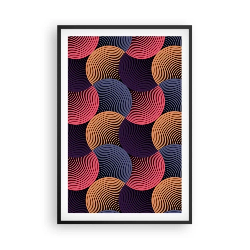 Poster in einem schwarzem Rahmen - Im kreisenden Rhythmus - 61x91 cm