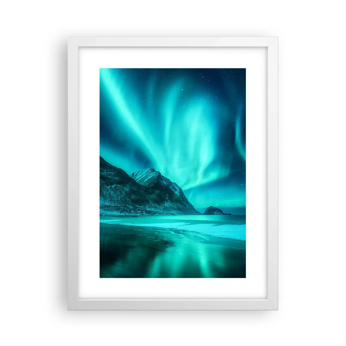 Poster in einem weißen Rahmen - Wunder des Nordens - 30x40 cm