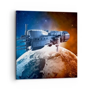 Bild auf Leinwand - Leinwandbild - Ein aufmerksamer Beobachter - 70x70 cm