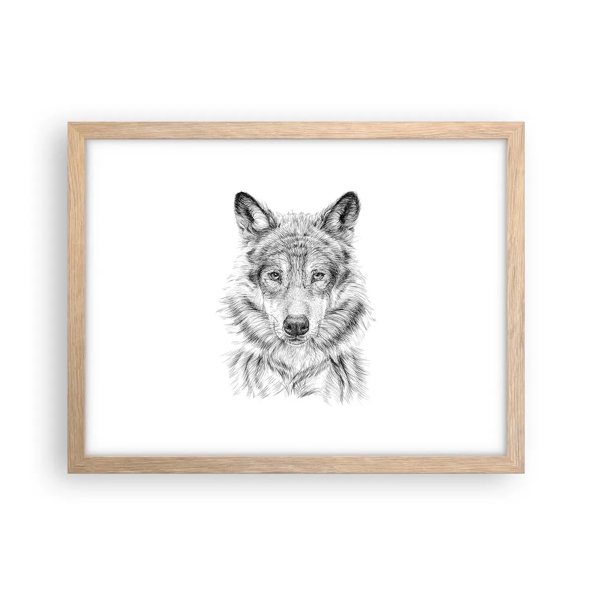 Poster in einem Rahmen aus heller Eiche - Ein geborener Anführer - 40x30 cm