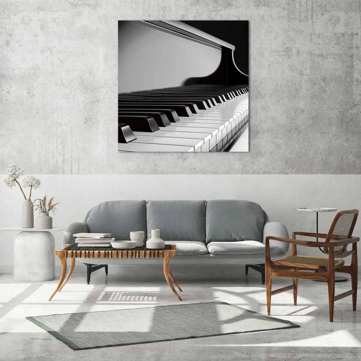 Glasbild - Bild auf glas - Harmonie von Formen und Farben - 50x50 cm