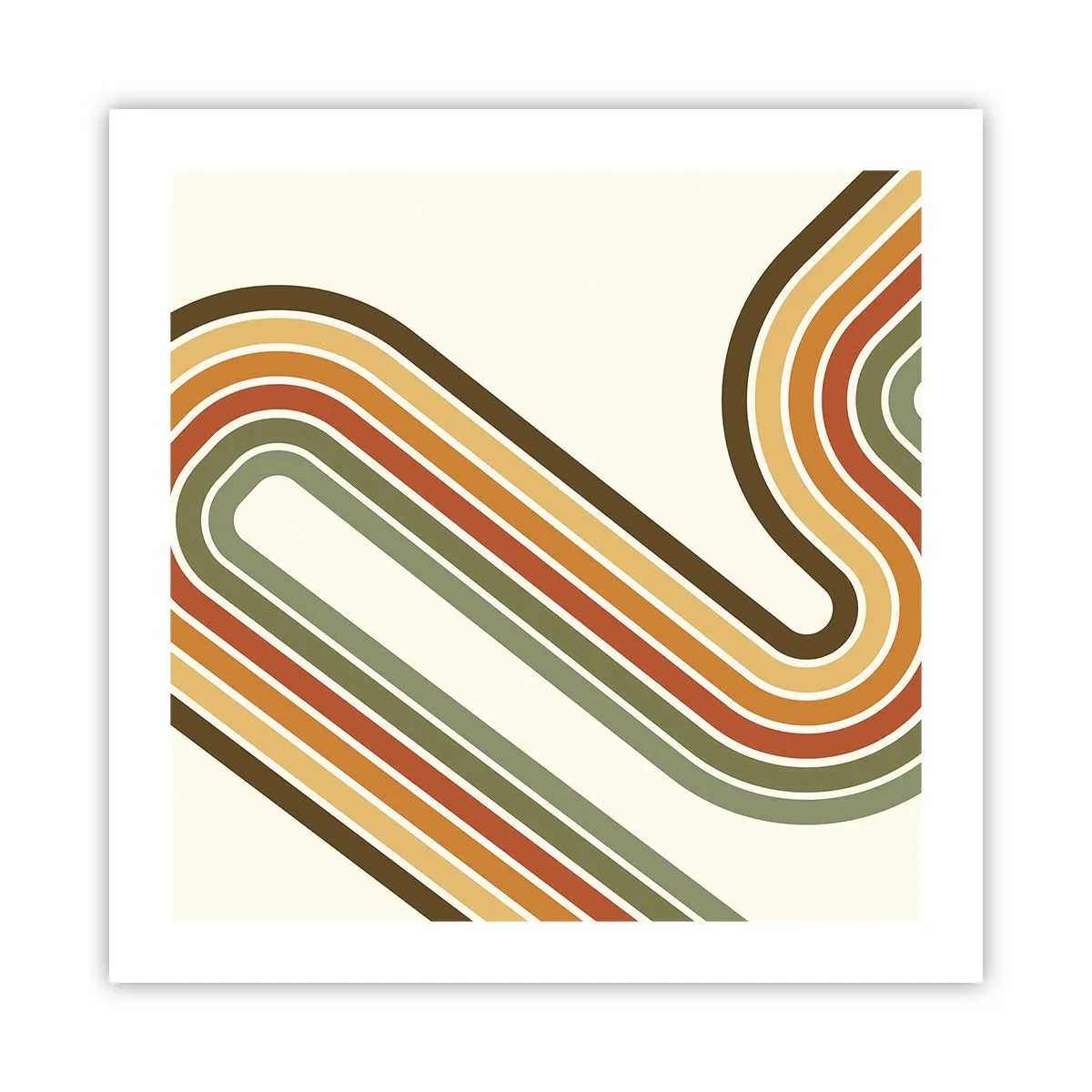 Poster - Zickzack zum Ziel - 50x50 cm