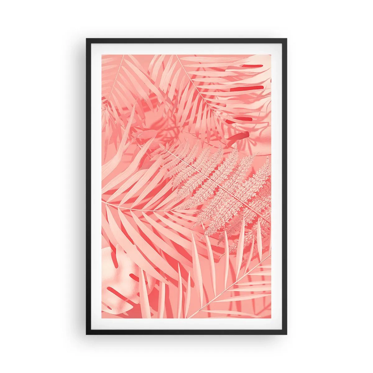 Poster in einem schwarzem Rahmen - Rosa Konzept - 61x91 cm