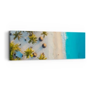 Bild auf Leinwand - Leinwandbild - Willkommen im Paradies - 90x30 cm