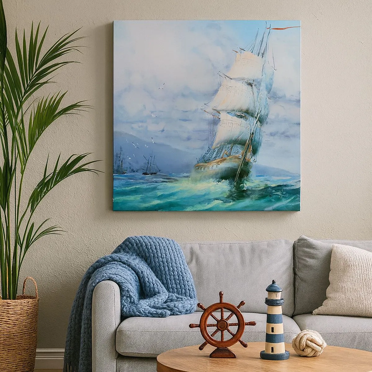 Bild auf Leinwand - Leinwandbild - Guter Wind - 30x30 cm