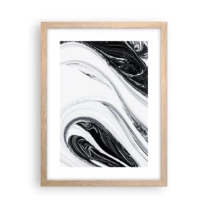 Poster in einem Rahmen aus heller Eiche - Kombination aus Gegensätzen - 30x40 cm